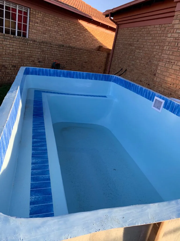 Swimming pool shell during construction