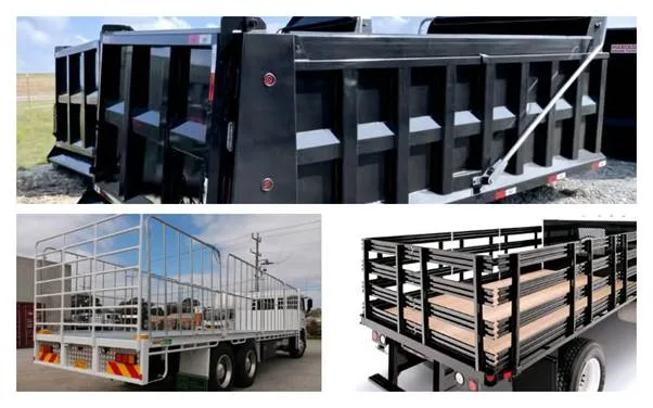 Examples of fabricated steel truck bodies and trailer frames